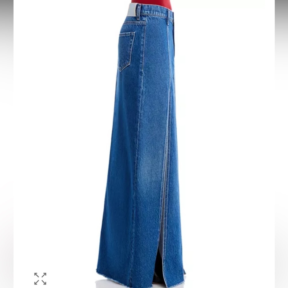 MOTHER Lickety Split Denim Maxi Skirt - Picture 2 of 7